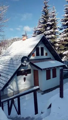 a small house with a snow covered roof at Sky in Kopaonik