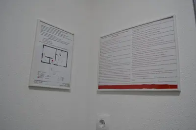 two posters hanging on a white wall at Smestaj Pandora Sobe sa kupatilom in Jagodina