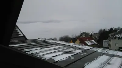 a view of a roof with snow on it at Milmari, Resort, Premier Apartman A52 & Parking garage FREE in Kopaonik