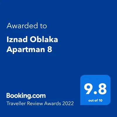 a screenshot of a cell phone with the text awarded to land oahuarmaarma at Iznad Oblaka Apartman 8 in Kopaonik