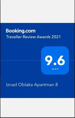 a screenshot of a phone with a travel review avatar at Iznad Oblaka Apartman 8 in Kopaonik