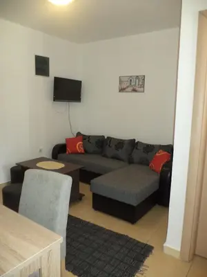a living room with a couch and a table at Apartments 1A JollyKop in Kopaonik