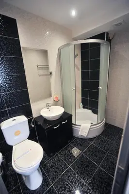 a bathroom with a toilet and a sink at B&B Rose in Vranje
