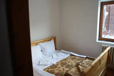 a bed in a room with a window at Villa Kostic Kopaonik in Kopaonik