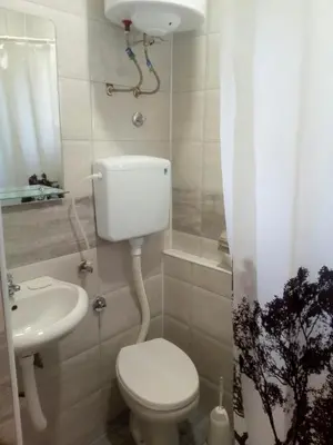 a small bathroom with a toilet and a sink at Pavicevic in Soko Banja