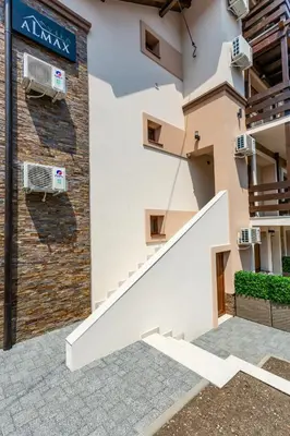 an external view of a building with air conditioners at Vila Almax in Soko Banja
