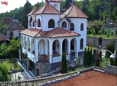 an image of a large house with turrets at Knez Apartmani in Senje