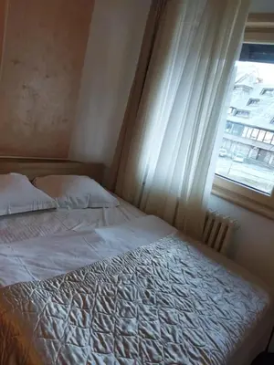 a bed in a bedroom with a window at Apartman Masa Kopaonik in Kopaonik