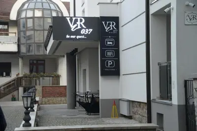 a sign on the side of a building at VIR Villa in Kruševac