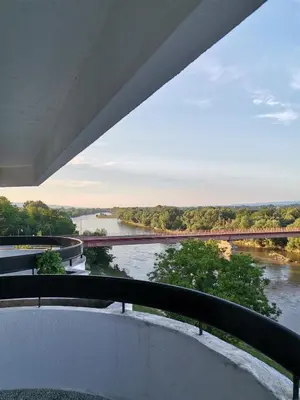 a view of a river from a bridge at Plaža in Varvarin
