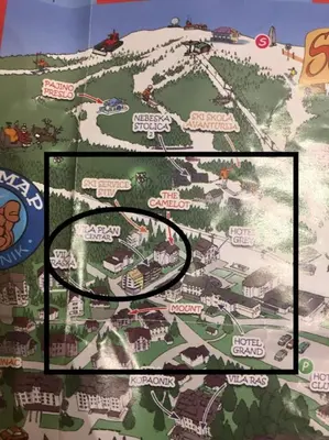 a close up of a map of a game at Vila Plan - Centar Kopaonik in Kopaonik