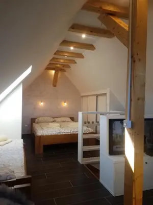 a bedroom with a bed and a tv in a room at Apartman Tea in Kopaonik