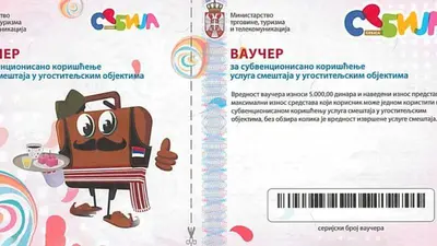 a envelope with a cartoon character holding a plate of food at Apartment Deluxe Sunny Valley Milmari S8 in Kopaonik