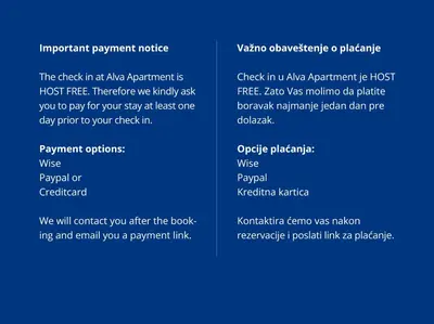 a screenshot of a page of a document at Alva Apartment in Niš