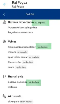 a screenshot of a cell phone screenshot of the raja peeper real peeper at Raj Pegaz in Vrnjačka Banja