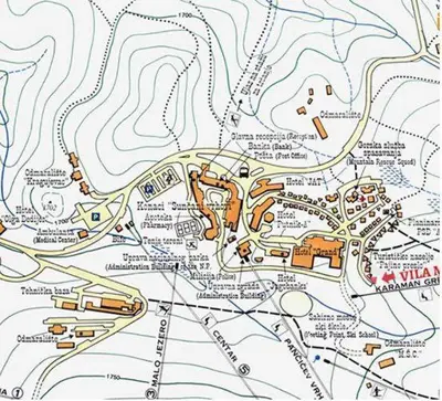 a map of the city of wisconsin at Apartman sa terasom Vila Mina Kopaonik in Kopaonik