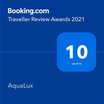 a blue box with the number on it at AquaLux in Soko Banja