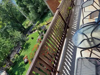 an aerial view of a garden on a building at Smestaj Stanisavljevic in Soko Banja