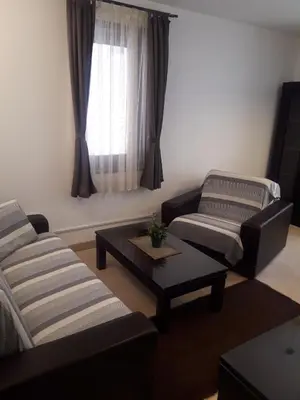 a living room with two couches and a coffee table at KAMENA 6 in Kopaonik