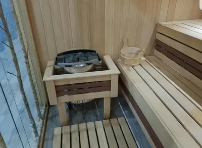a sauna with a sink and a bowl in it at Dream Milmari Apartment in Kopaonik