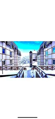 a row of buildings with the ocean in the background at TeonaLux Kraljevi Cardaci 5a/22 in Kopaonik