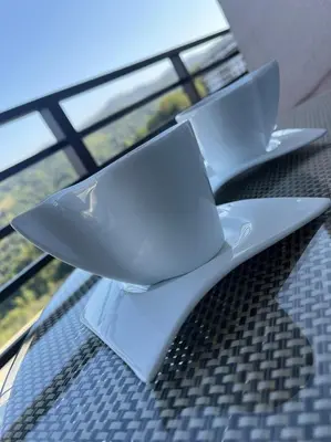 a white object sitting on a table in front of a window at Milmari MM L24 in Kopaonik