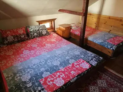a bedroom with two beds and a bunk bed at kuća za odmor marković in Kopaonik
