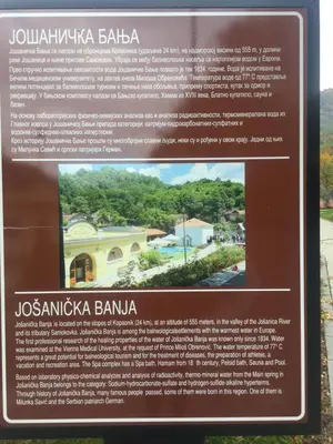 a sign for a villa in jossamineega barka at Vila Jakovljević in Jošanička Banja