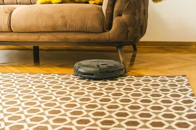 a bag sitting on a rug next to a couch at Aparment Theatre in Niš
