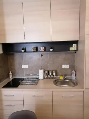 a kitchen counter with a sink and a sink at President Kop S9, S3 & A103 in Kopaonik