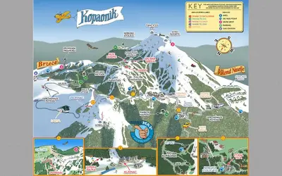 a map of the remarkables mountain range at BELI VUK - Brzeće, Kopaonik in Brzeće