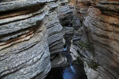 a rocky canyon with a river in the middle at Etno kuca Nikolov in Dimitrovgrad