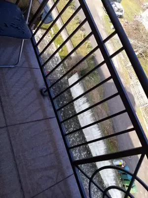 a view from the top of a metal fence at Apartman Gordana in Vrnjačka Banja