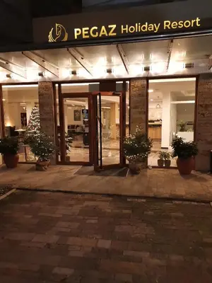 a pepzz holiday resort entrance to a building at NOVAK apartman in Vrnjačka Banja