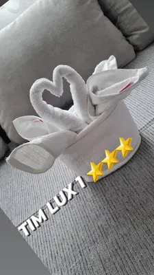 a white towel on a couch with a pair of scissors at Apartman TIM LUX 1 in Vrnjačka Banja