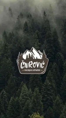 a logo for a company in the middle of a forest at Vikend kuća Čairović in Kopaonik