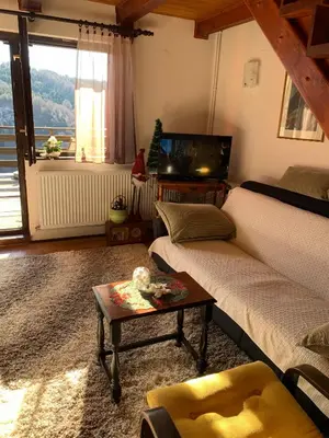 a living room with a couch and a table at Vikend kuća Čairović in Kopaonik
