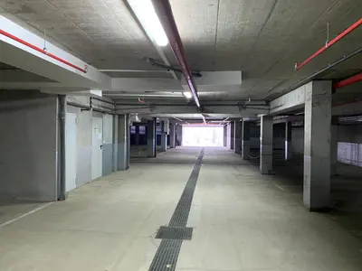 an empty room with a long hallway in an empty building at 