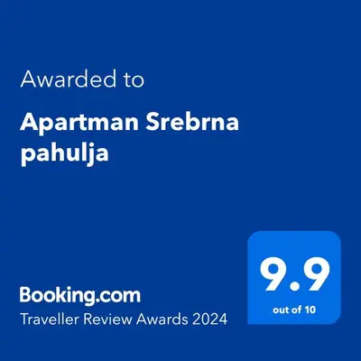 a screenshot of a cell phone with the text awarded to aprilrian steampunk at Apartman Srebrna pahulja in Kopaonik