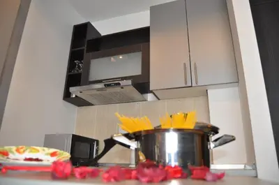 a pot on top of a stove in a kitchen at Lux apartment A38, Kraljevi čardaci, Kopaonik in Kopaonik