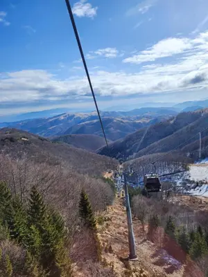 a gondola ride up the mountain in the mountains at Vila Ivanović in Kopaonik