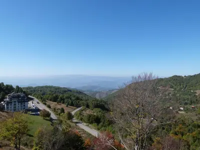 a view of a road in the mountains at L&N Apartmani Kopaonik-Milmari Resort in Kopaonik