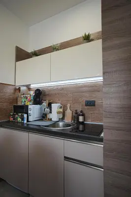 a kitchen with a sink and a counter top at VitaDea Milmari Kopaonik in Kopaonik