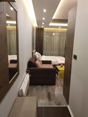 a living room with a couch and a bed in a room at Milmari Premier05 in Kopaonik