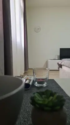 a glass bowl sitting on top of a table at Apartman Pavlovic in Leskovac