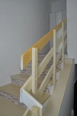 a set of stairs in a room at Apartman Ema BIG 64m2-duplex Kopaonik in Kopaonik