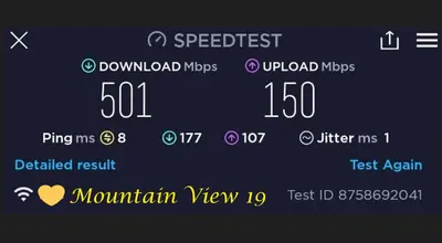 a screenshot of a cell phone screen with the speediest at Mountain View 19 Zoned II Kopaonik in Kopaonik