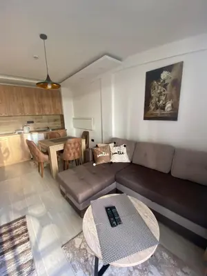a living room with a couch and a table at Milmari Apartman N92 Kopaonik in Kopaonik