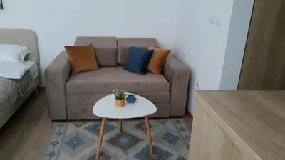 a living room with a couch and a table at Apartment Nadja in Kopaonik
