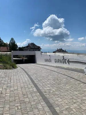 a building with the words bina branca barbia on it at Milmari Resort N73 Ski & Spa in Kopaonik
